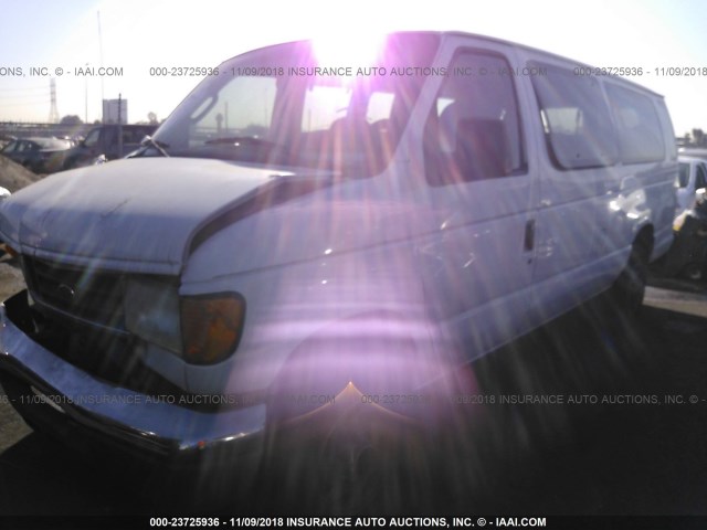 1FBSS31L47DB10442 - 2007 FORD ECONOLINE E350 SUPER DUTY WAGON WHITE photo 2