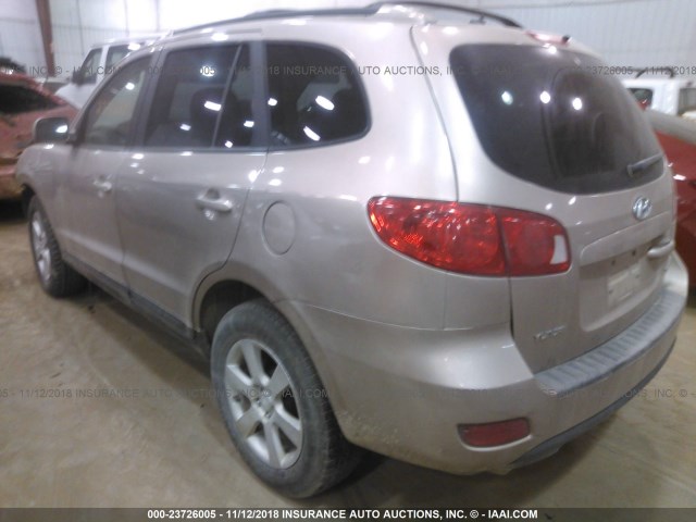 5NMSH73E97H020338 - 2007 HYUNDAI SANTA FE SE/LIMITED TAN photo 3