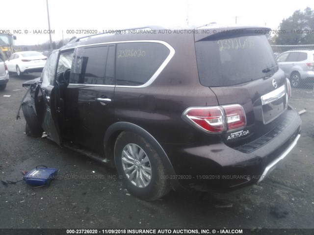 JN8AY2NC2H9507635 - 2017 NISSAN ARMADA SV/SL/PLATINUM BROWN photo 3