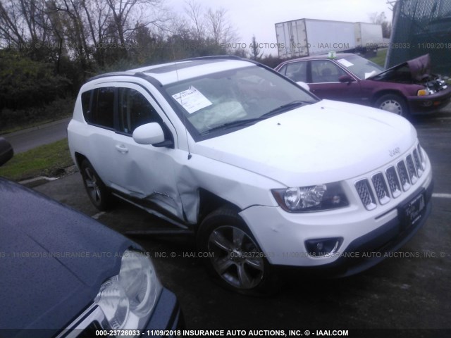 1C4NJDEB0GD672079 - 2016 JEEP COMPASS LATITUDE WHITE photo 1