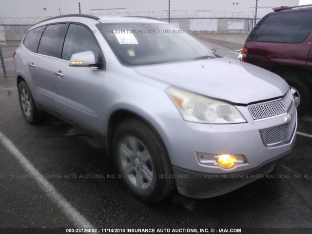 1GNKRGED8BJ188466 - 2011 CHEVROLET TRAVERSE LT SILVER photo 1