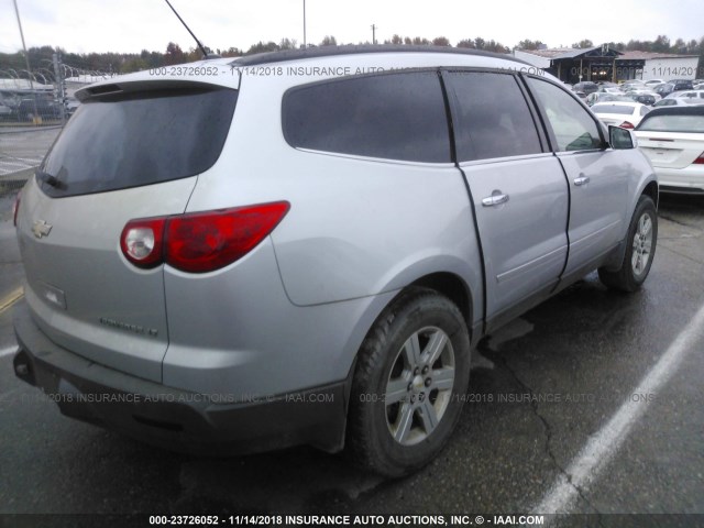 1GNKRGED8BJ188466 - 2011 CHEVROLET TRAVERSE LT SILVER photo 4