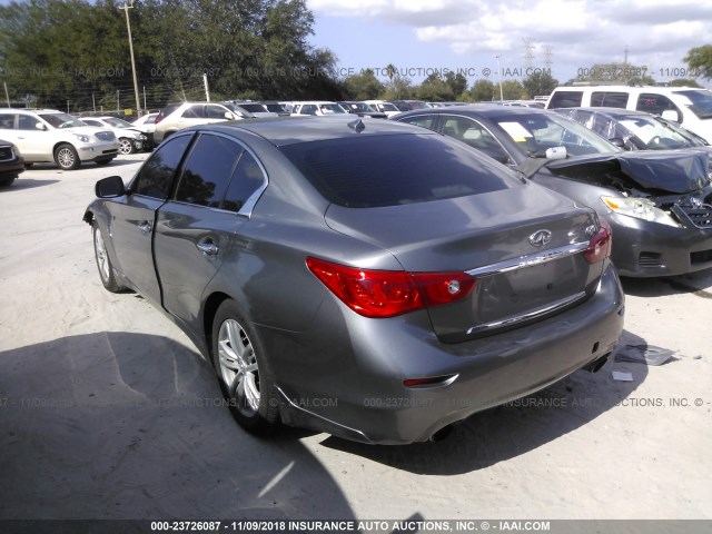 JN1BV7AP9EM674858 - 2014 INFINITI Q50 PREMIUM/SPORT GRAY photo 3