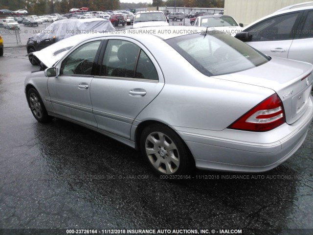 WDBRF81J85F615667 - 2005 MERCEDES-BENZ C 240 4MATIC SILVER photo 3