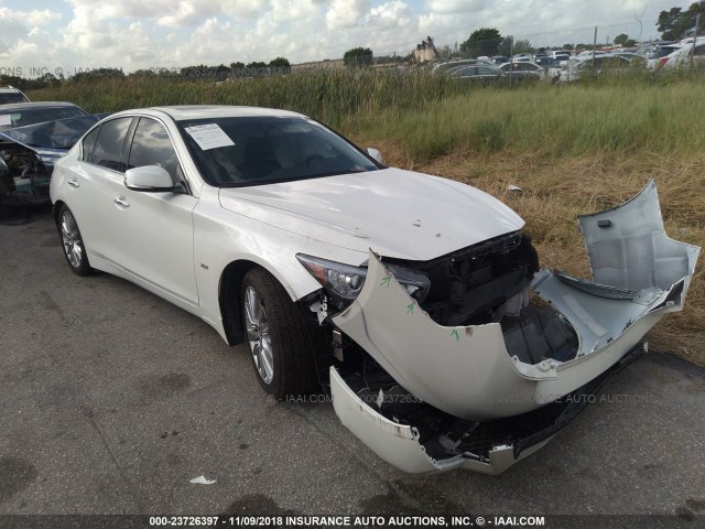 JN1EV7AP5JM356954 - 2018 INFINITI Q50 LUXE/SPORT WHITE photo 1