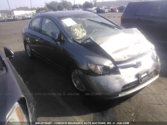 JHMFA36227S013976 - 2007 HONDA CIVIC HYBRID GOLD photo 1