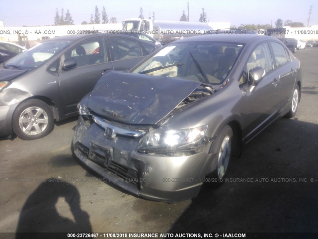 JHMFA36227S013976 - 2007 HONDA CIVIC HYBRID GOLD photo 2