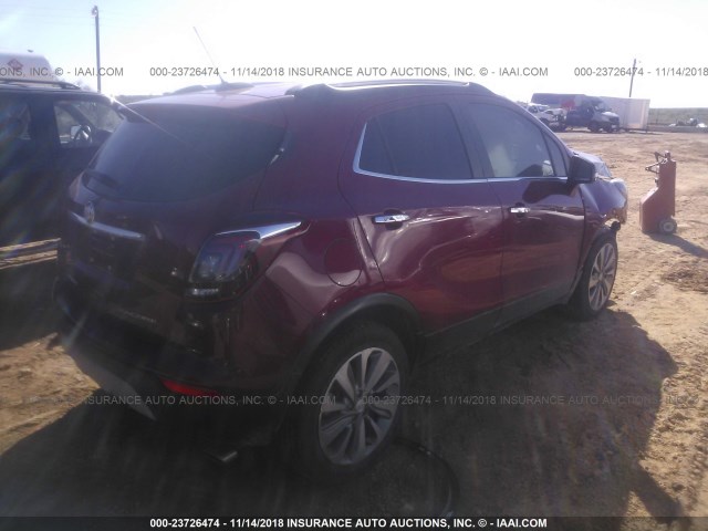 KL4CJASB1JB525146 - 2018 BUICK ENCORE PREFERRED BURGUNDY photo 4