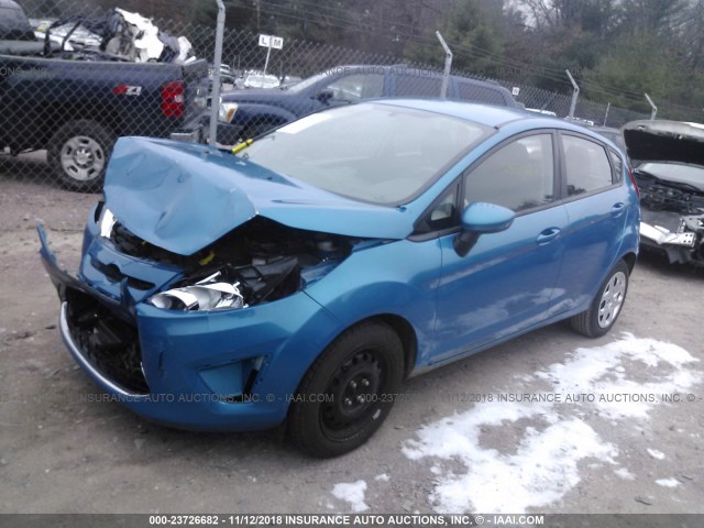 3FADP4EJ8CM154467 - 2012 FORD FIESTA SE BLUE photo 2