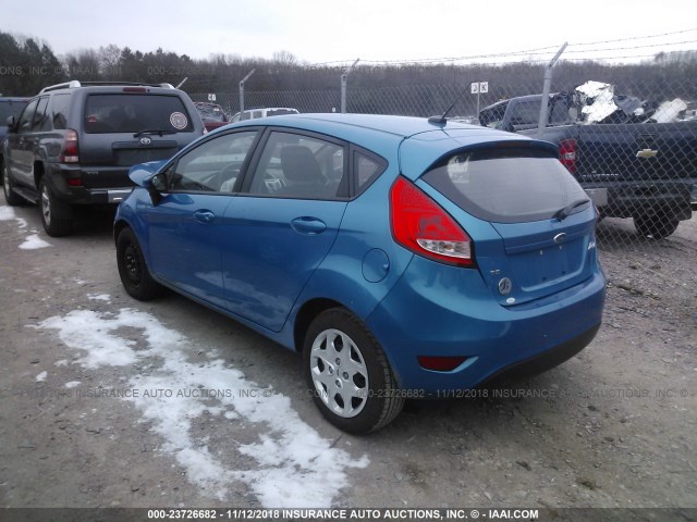 3FADP4EJ8CM154467 - 2012 FORD FIESTA SE BLUE photo 3