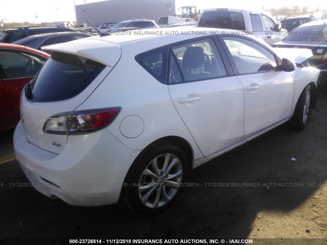 JM1BL1H67A1354608 - 2010 MAZDA 3 S WHITE photo 4