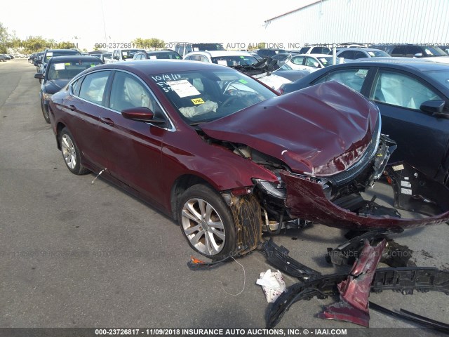 1C3CCCAB6FN635794 - 2015 CHRYSLER 200 LIMITED RED photo 1