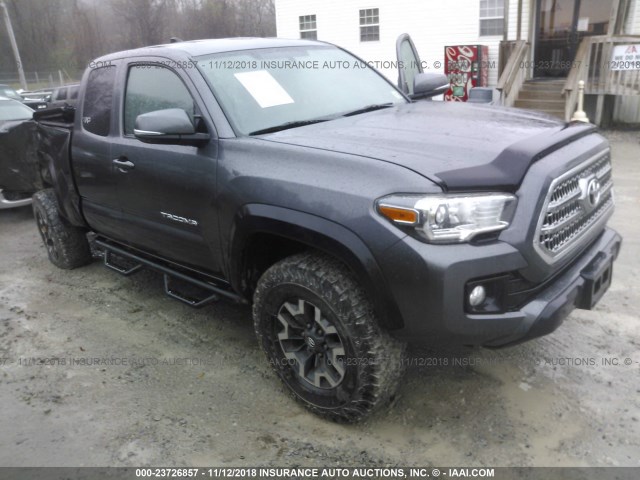 5TFSZ5AN5GX027847 - 2016 TOYOTA TACOMA ACCESS CAB/SR5/TRD SPT/OR GRAY photo 1