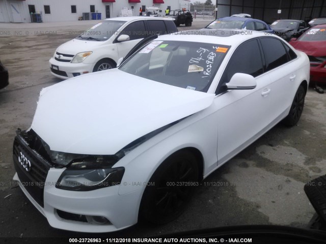 WAUSF78K89N042127 - 2009 AUDI A4 PREMIUM PLUS WHITE photo 2