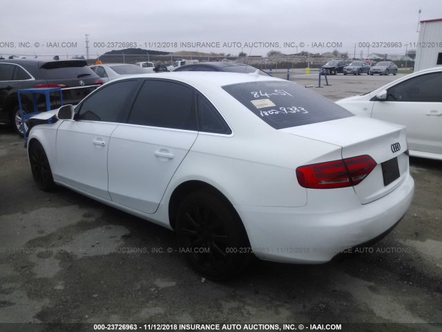 WAUSF78K89N042127 - 2009 AUDI A4 PREMIUM PLUS WHITE photo 3