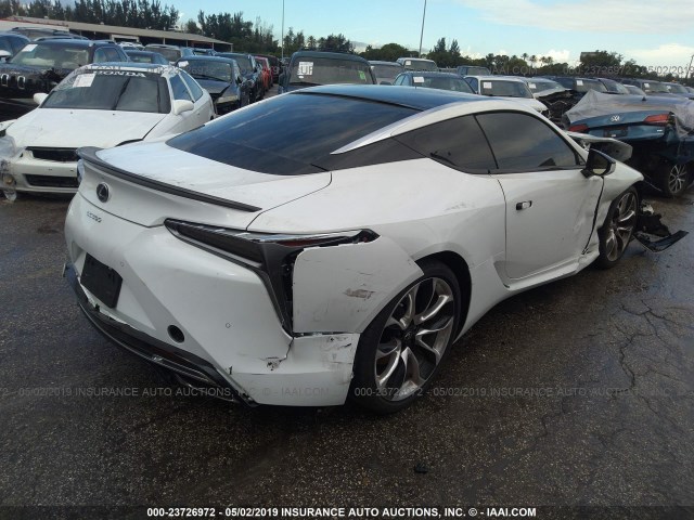 JTHHP5AY6JA005651 - 2018 LEXUS LC 500 WHITE photo 4