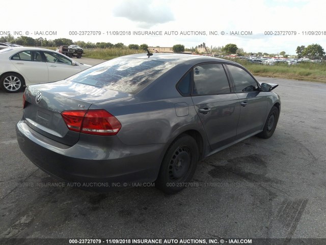 1VWAT7A37EC106896 - 2014 VOLKSWAGEN PASSAT S GRAY photo 4