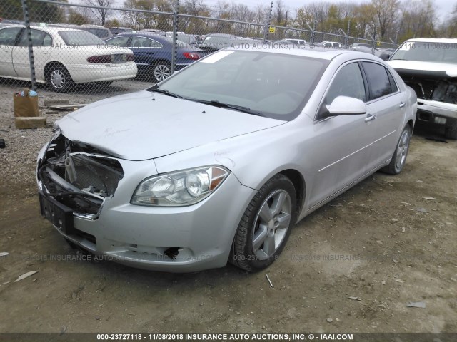 1G1ZD5E01CF273685 - 2012 CHEVROLET MALIBU 2LT SILVER photo 2