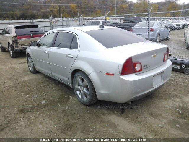 1G1ZD5E01CF273685 - 2012 CHEVROLET MALIBU 2LT SILVER photo 3