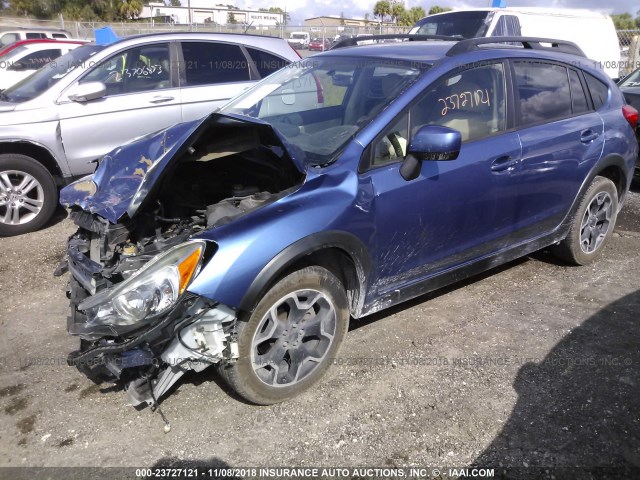 JF2GPAVC0E8307553 - 2014 SUBARU XV CROSSTREK 2.0 PREMIUM BLUE photo 2