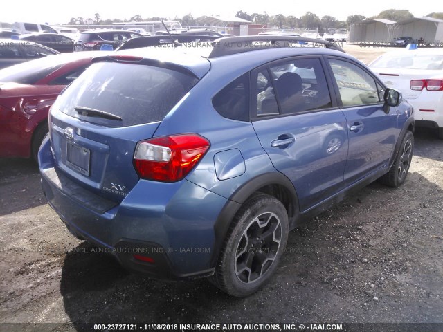 JF2GPAVC0E8307553 - 2014 SUBARU XV CROSSTREK 2.0 PREMIUM BLUE photo 4