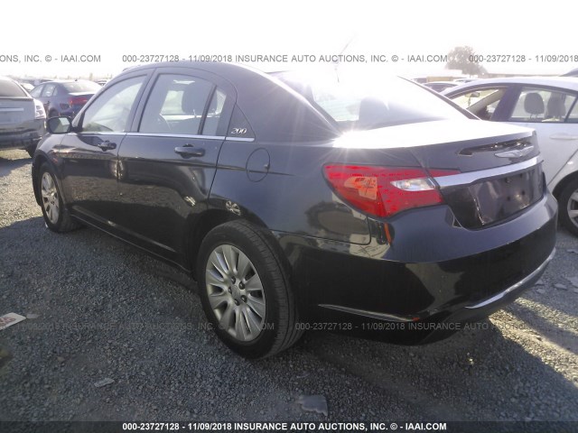 1C3CCBAB9CN167114 - 2012 CHRYSLER 200 LX BLACK photo 3