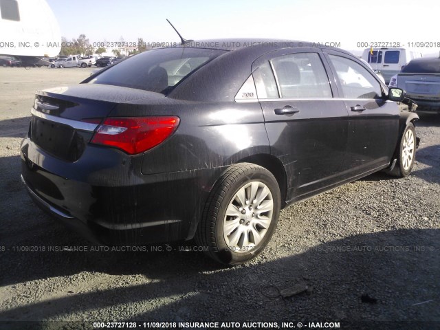 1C3CCBAB9CN167114 - 2012 CHRYSLER 200 LX BLACK photo 4