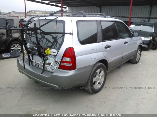 JF1SG65653H771246 - 2003 SUBARU FORESTER 2.5XS SILVER photo 4