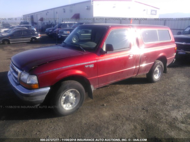 1FTYR10C5WUD08131 - 1998 FORD RANGER BURGUNDY photo 2