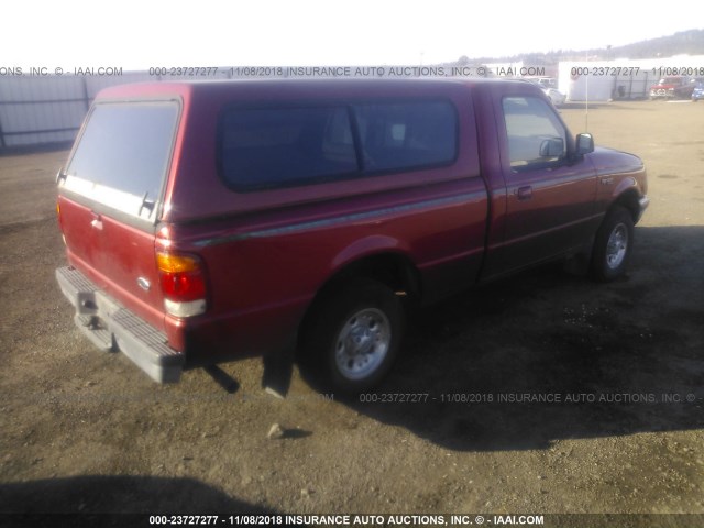 1FTYR10C5WUD08131 - 1998 FORD RANGER BURGUNDY photo 4