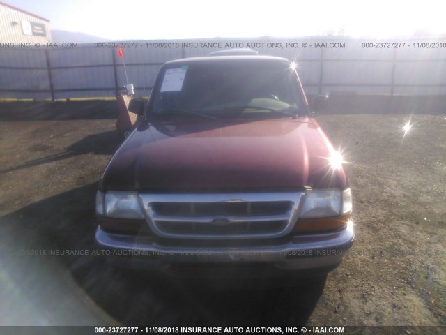 1FTYR10C5WUD08131 - 1998 FORD RANGER BURGUNDY photo 6