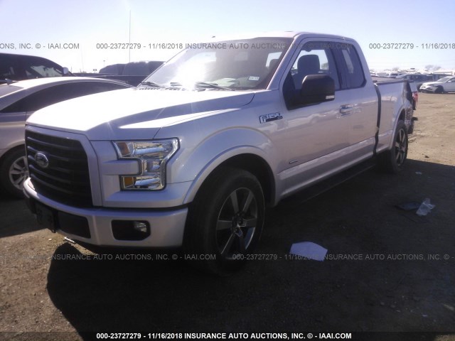 1FTEX1CP6GFB98428 - 2016 FORD F150 SUPER CAB SILVER photo 2