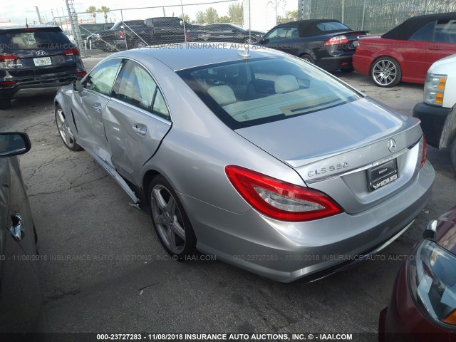 WDDLJ7DBXEA125996 - 2014 MERCEDES-BENZ CLS 550 SILVER photo 3