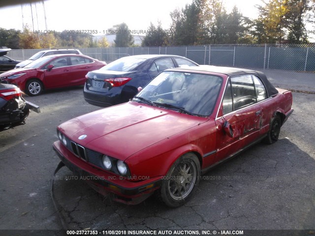 WBABA7310MEJ11494 - 1991 BMW 318 I RED photo 2