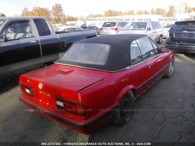 WBABA7310MEJ11494 - 1991 BMW 318 I RED photo 4