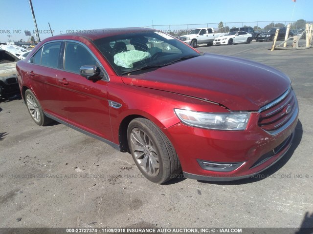 1FAHP2F87DG185870 - 2013 FORD TAURUS LIMITED RED photo 1