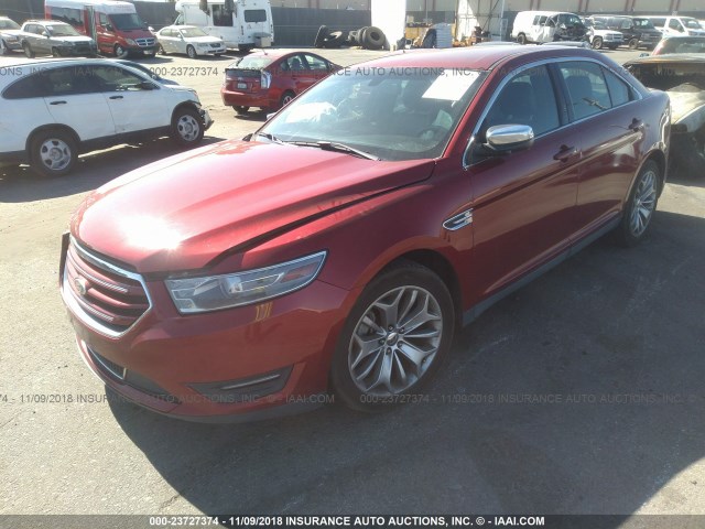 1FAHP2F87DG185870 - 2013 FORD TAURUS LIMITED RED photo 2