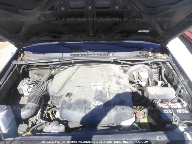 5TEUU42N75Z142942 - 2005 TOYOTA TACOMA ACCESS CAB შავი ფოტო 10