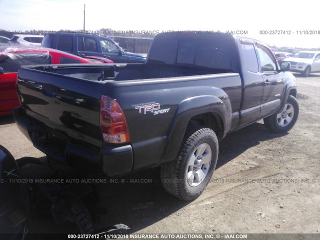 5TEUU42N75Z142942 - 2005 TOYOTA TACOMA ACCESS CAB შავი ფოტო 4