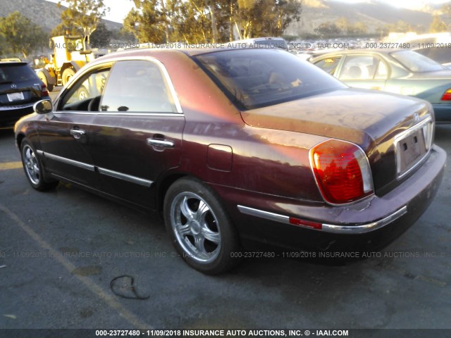 KMHFU45E55A383649 - 2005 HYUNDAI XG 350 PURPLE photo 3