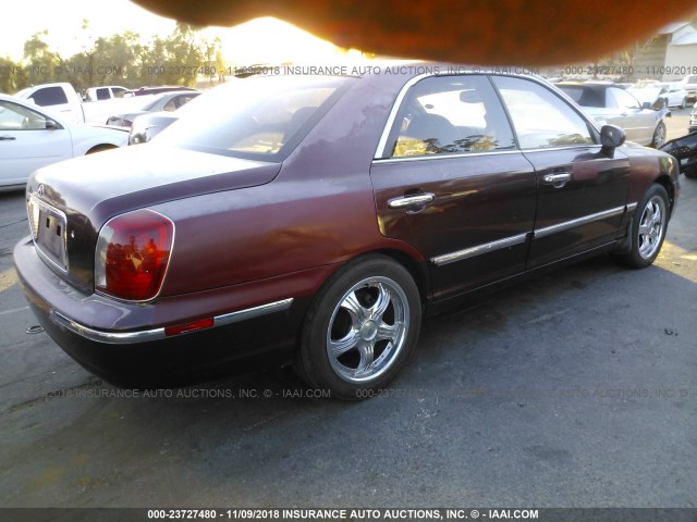 KMHFU45E55A383649 - 2005 HYUNDAI XG 350 PURPLE photo 4