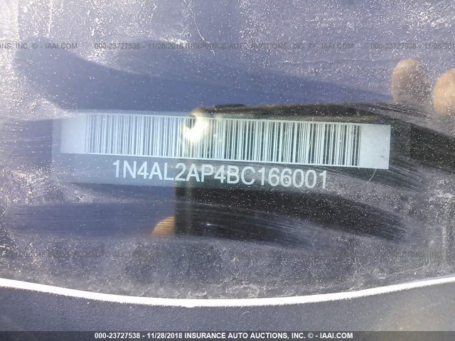 1N4AL2AP4BC166001 - 2011 NISSAN ALTIMA S 灰色 照片 9