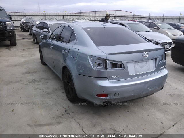 JTHBK262195092239 - 2009 LEXUS IS 250 BLUE photo 3