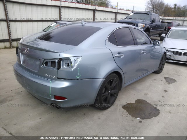 JTHBK262195092239 - 2009 LEXUS IS 250 BLUE photo 4