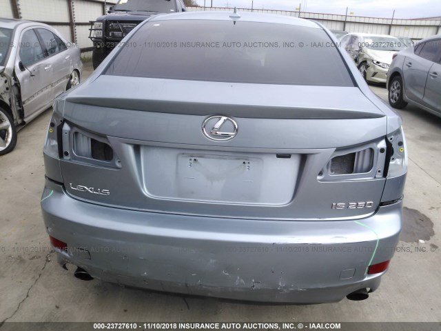 JTHBK262195092239 - 2009 LEXUS IS 250 BLUE photo 6