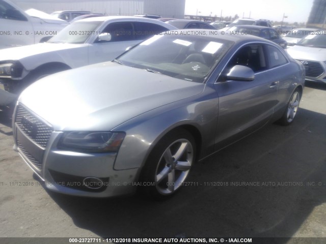 WAUDK78T19A018465 - 2009 AUDI A5 QUATTRO GRAY photo 2