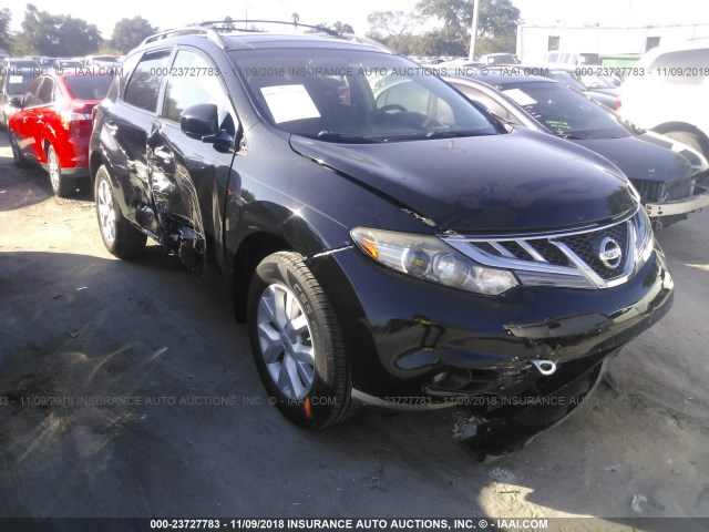 JN8AZ1MU6CW118296 - 2012 NISSAN MURANO S/SL/LE BLACK photo 1