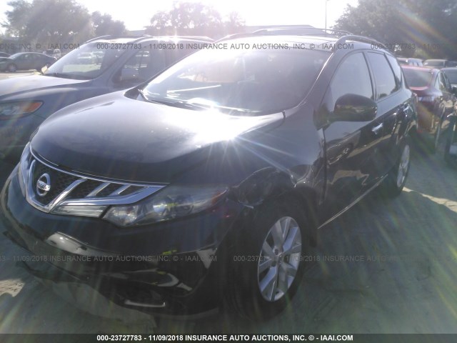 JN8AZ1MU6CW118296 - 2012 NISSAN MURANO S/SL/LE BLACK photo 2