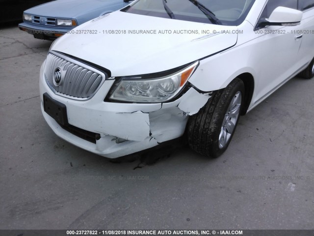 1G4GE5ED9BF143307 - 2011 BUICK LACROSSE CXS WHITE photo 6