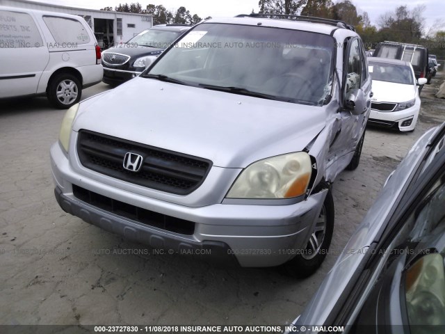 2HKYF18473H506124 - 2003 HONDA PILOT EX SILVER photo 2